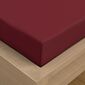 Kvalitex Satin foaie cu elastic burgundy , 140 x200 cm