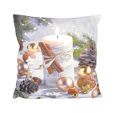 Świąteczna poszewka na poduszkę Nuty, 40 x 40 cm