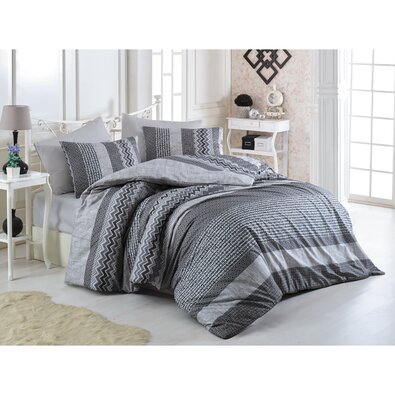 BedTex Бавовняна постільна білизна Global сіра, 220 x 200 см, 2 шт. 70 x 90 см