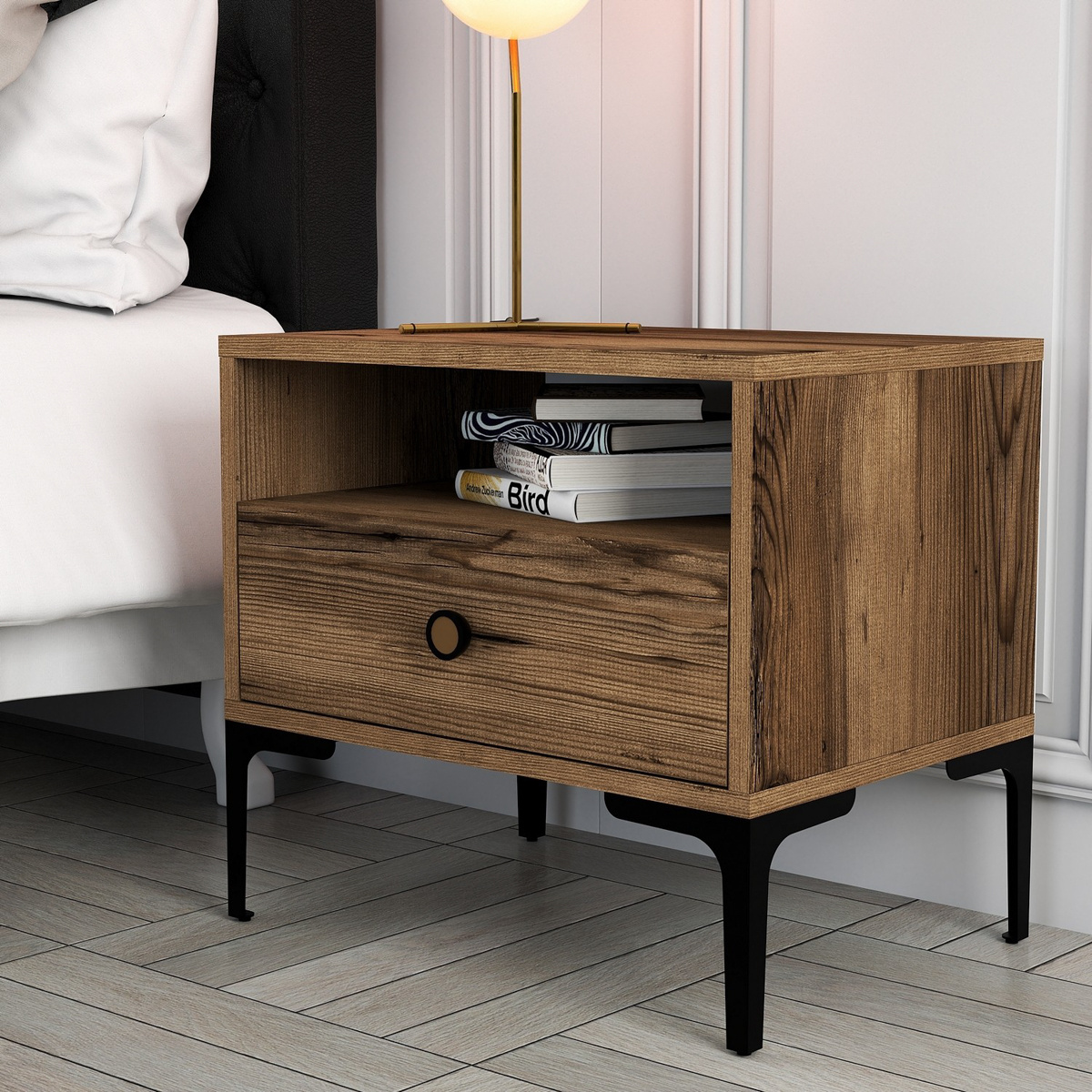 Noční stolek Lizbon Walnut - thumb (1)