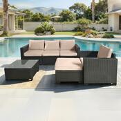 Set de mobilier de grădină Avenberg, 6 piese, dinratan Rovero