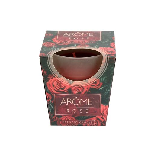 Arome Kónická vonná sviečka v skle Rose, 100 g