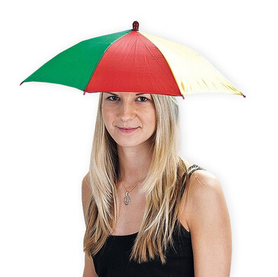 Deštník na hlavu vícebarevný