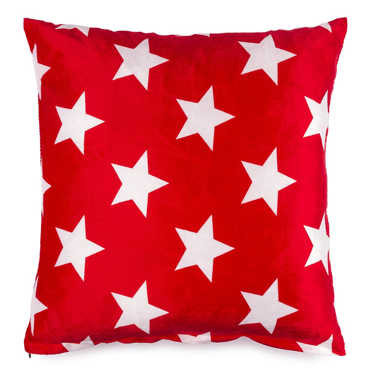 JAHU Vankúšik mikroplyš Stars červená, 40 x 40 cm