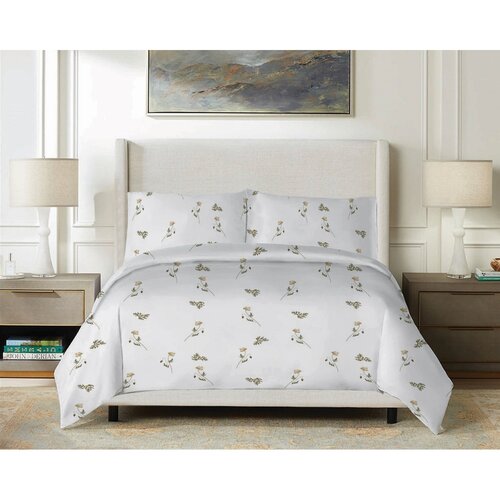 Matex Pościel satynowa Kwiatek łąkowy, 140 x 200 cm, 70 x 90 cm