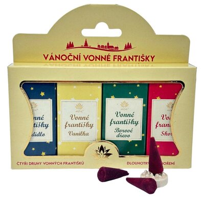 Arome Frangipaniere de Crăciun cu suport, mix de 4arome, câte 10 bucăți