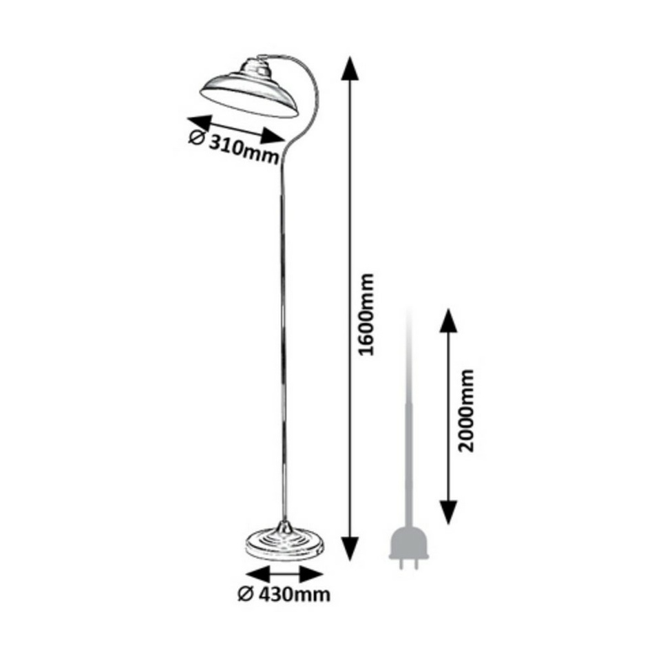Obrázok Rabalux Rabalux 5310 - Stojacia lampa DRAGAN 1xE27/60W/230V RL5310