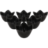 Sada 6 keramických misek Lotus 11,8 cm, černá