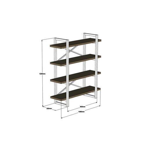 Makro Walnut polcállvány