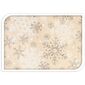 Pânză decorativă Big Snowflakes, auriu, 28 x250 cm