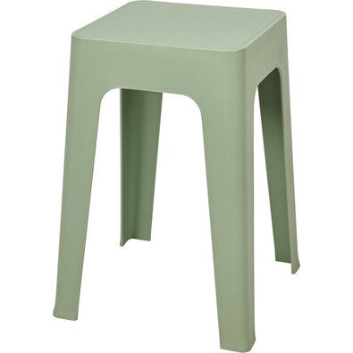 Taburet din plastic Mallys verde, 33 x 47 x 33 cm, stivuibil