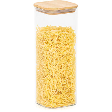 4Home Skleněná dóza na potraviny s víkem Bamboo, 2000 ml