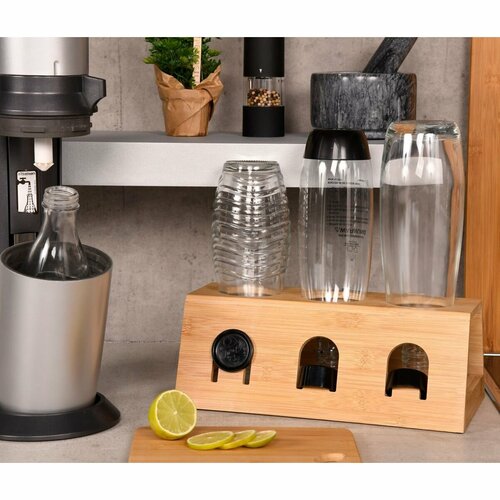 Kesper 58650 Stojalo za steklenice z odkapno posodo, 32 x 17,5 x 12 cm