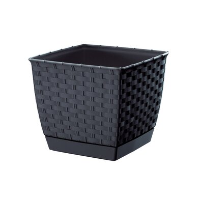 Plastični cvetlični lonček Ratolla Squareantracit, 19 x 15,9 cm