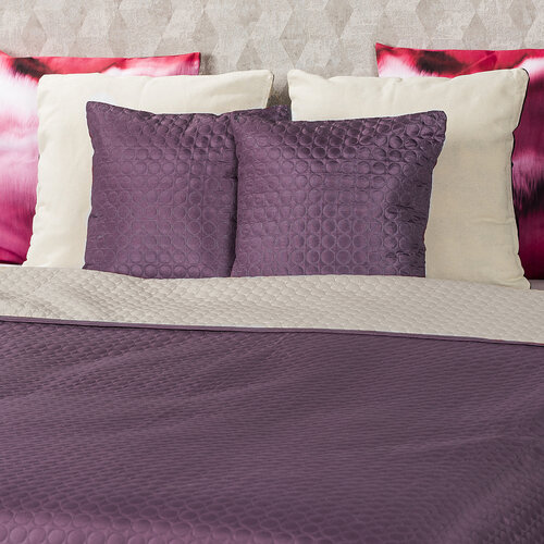 4Home Narzuta na łóżko Doubleface winny/beżowy, 220 x 240 cm, 2x 40 x 40 cm