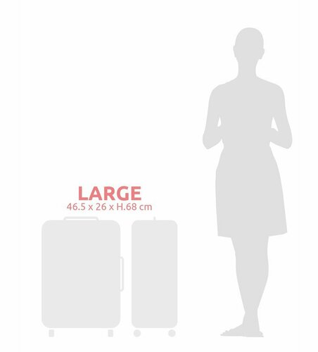 Compactor Cestovní kufr Cosmos L, 46,5 x 26 x 68 cm, stříbrná