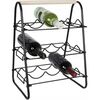 Suport de vin din metal, pentru 9 sticle