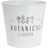 Botanical garden fém virágtartó kaspó, fehér, 18 x 16 cm