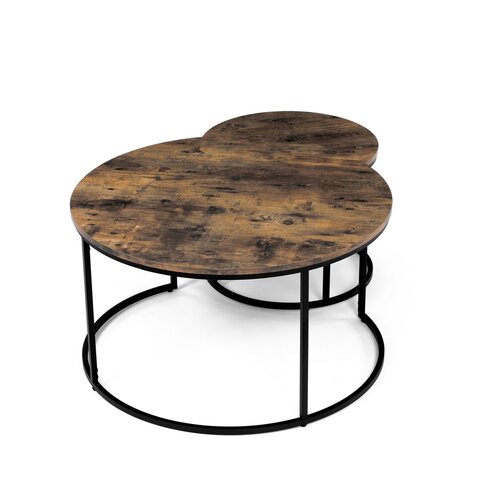 Zestaw stolików konferencyjnych, stare drewno, 2 szt.