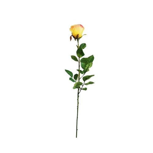Umelá ruža, žltá, 62 cm