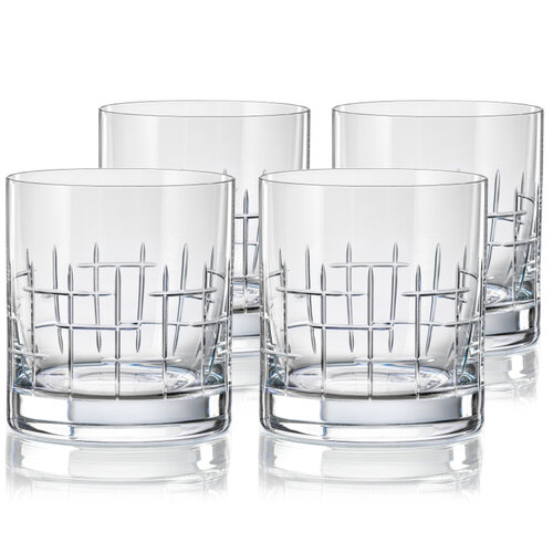 Crystalex CXBR079 4-dielna sada pohárov na whisky, 280 ml