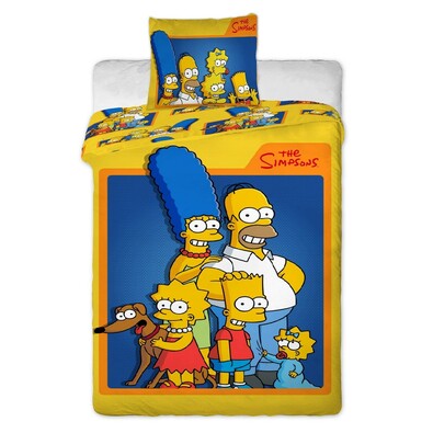 Detské bavlnené obliečky The Simpsons, 140 x 200 cm, 70 x 90 cm