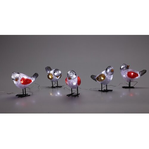 Decor iluminat de exterior Păsări 40 LED , albrece