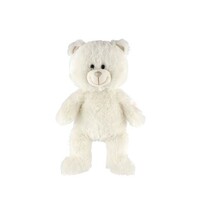 Ursuleț de pluș Teddies 40 cm, alb,  cu lumină și sunet