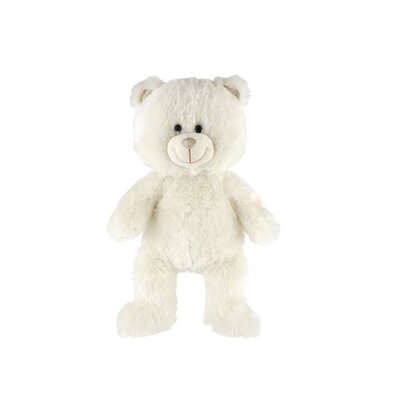 Teddies Snílek plyšový medvěd 40 cm, bílá, se světlem a zvukem