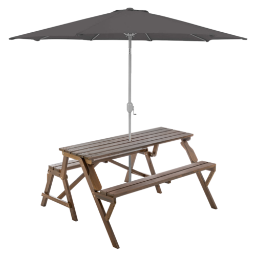 Stół ogrodowy/ławka, 2 w 1, brązowy, ZAGIR