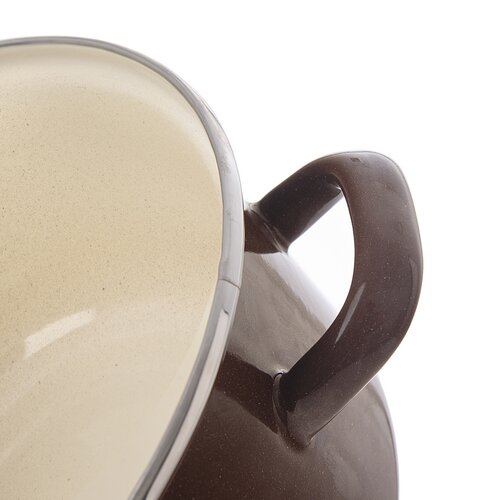 Orion Garnek emaliowany z rantem Brown, 4 l