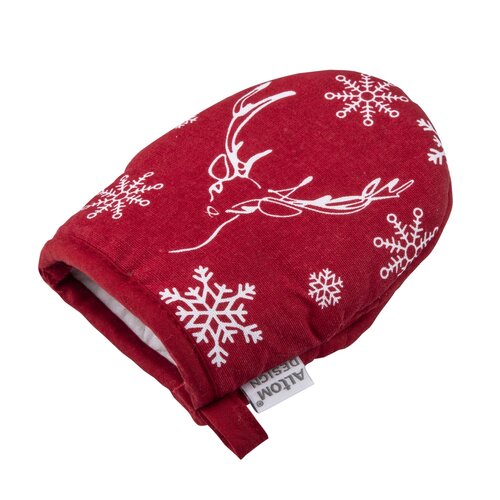 Altom Küchenhandschuh Winter Dreams Rot, 13 x 16 cm