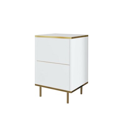 Noční stolek Imaj White and Gold