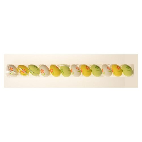 Set de ouă suspendate pentru exterior, înălțime 4cm, 12 bucăți în pachet, culori asortate