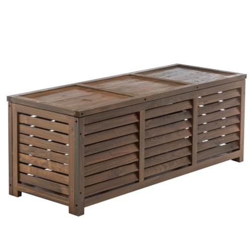 Zahradní úložný box, hnědá, LADAM