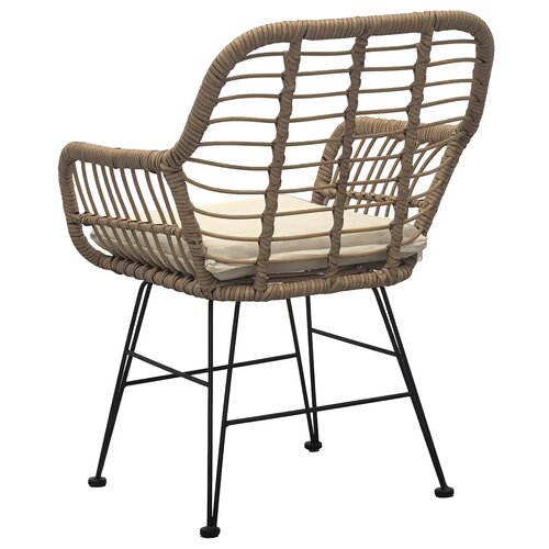 Zestaw ogrodowy Autronic 1+2, metal, poliratan, naturalny, AZ-F1208 NAT