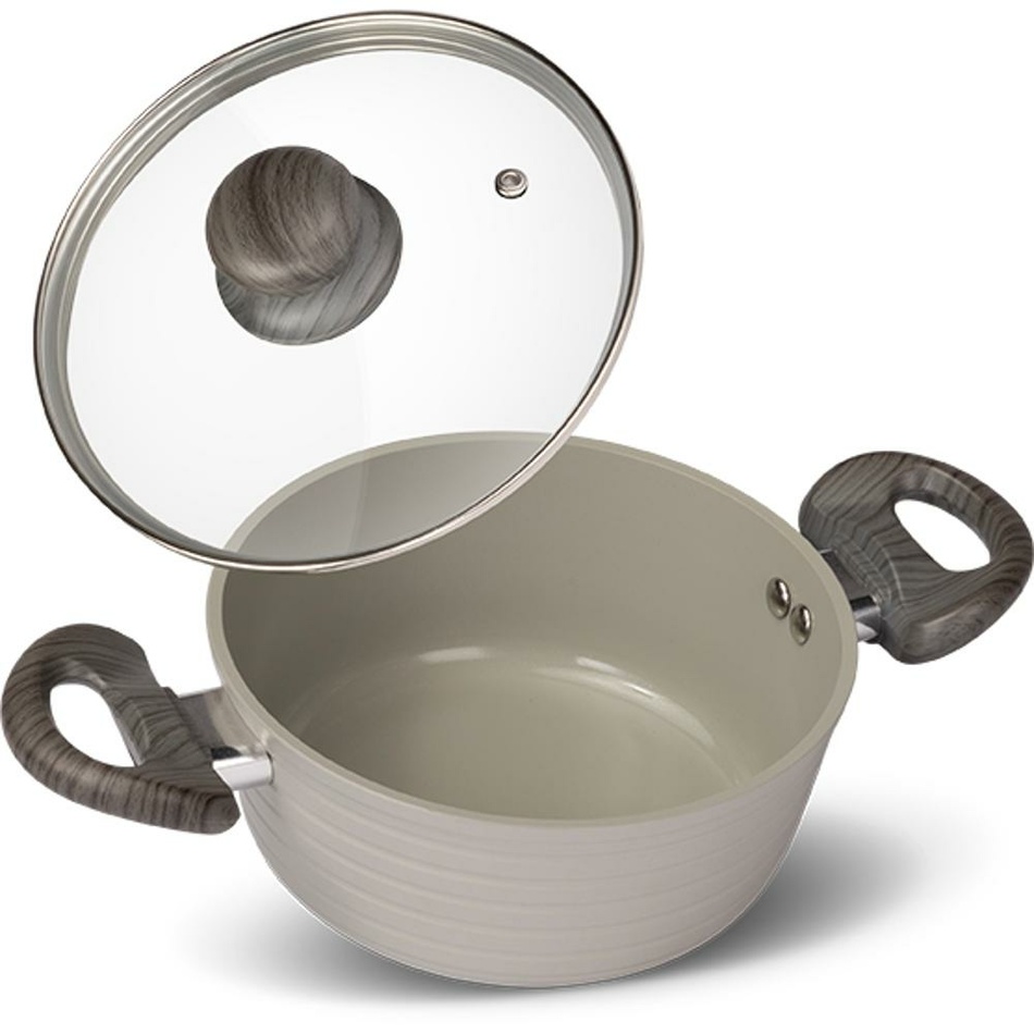 Lamart LT1266 Casserole fedővel, csíkos, átmérő 18cm termék 2. képe