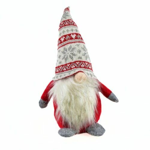 Vianočný textilný škriatok Rudolf, 33 cm