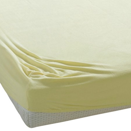 BedTex prześcieradło jersey światło żółty, 90 x 200 cm