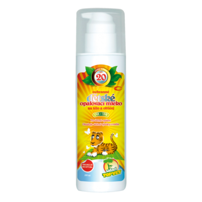 Topvet Detské opaľovacie mlieko SPF 20, 200 ml