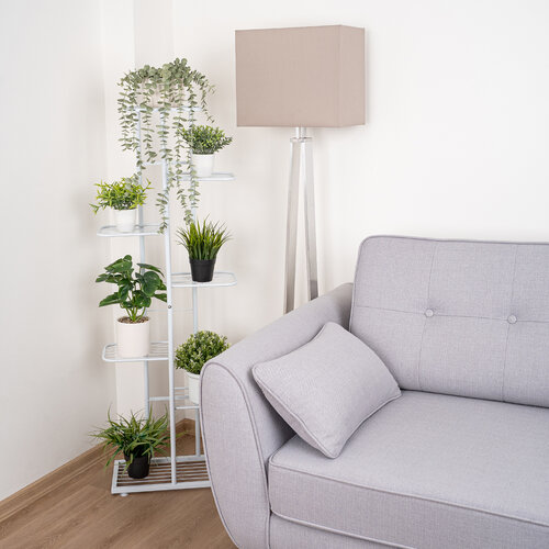 4Home Stojan na kvety Level, biela