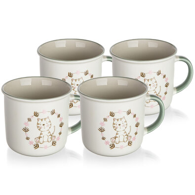 Banquet 4-delni set keramických skodelic KITTY,400 ml