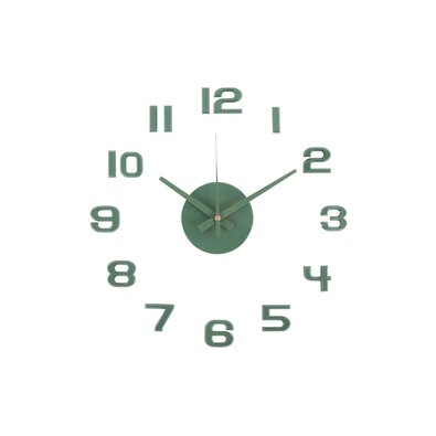 Karlsson 6001GR ceas decorativ autoadeziv verde,diametru 40 cm
