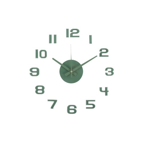 Karlsson 6001GR ceas decorativ autoadeziv verde,diametru 40 cm