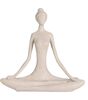 Dekoration Yoga Lady Creme, 18,5 x 19 x 5 cm, Polystone