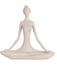 Dekoracja Yoga Lady kremowy, 18,5 x 19 x 5 cm, polystone