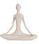 Dekoration Yoga Lady Creme, 18,5 x 19 x 5 cm, Polystone