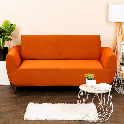 4Home Multielastischer Doppelsesselbezug Comfort Terrakotta, 140 - 180 cm