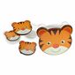 Set Tiger Snackboxen für Kinder, 4 Stück, 200 ml, 300 ml, 500 ml und 750 ml