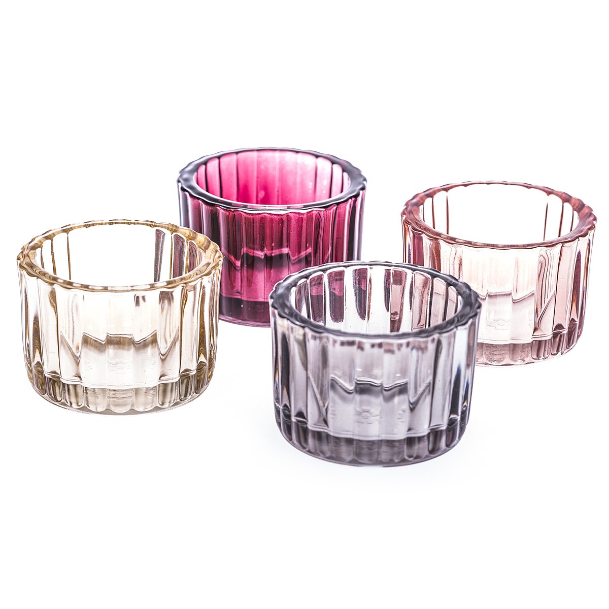 Set skleněných svícnů Maroon